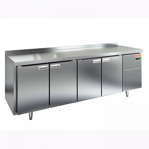 Холодильный стол HICOLD BN 1111/BT W, бок, 4 двери (-18...-10°С)